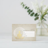 YOGA Studioギフト証明書簡単ポーズZENシンボル 割引カード (スタンド正面)