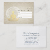 YOGA Studioギフト証明書簡単ポーズZENシンボル 割引カード (正面/裏面)