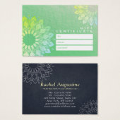 YOGA Studioギフト証明書金ゴールド曼荼羅花 (正面&裏面)