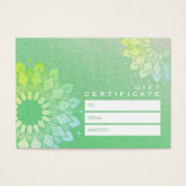 YOGA Studioギフト証明書金ゴールド曼荼羅花 (正面)