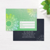 YOGA Studioギフト証明書金ゴールド曼荼羅花 (デスク)