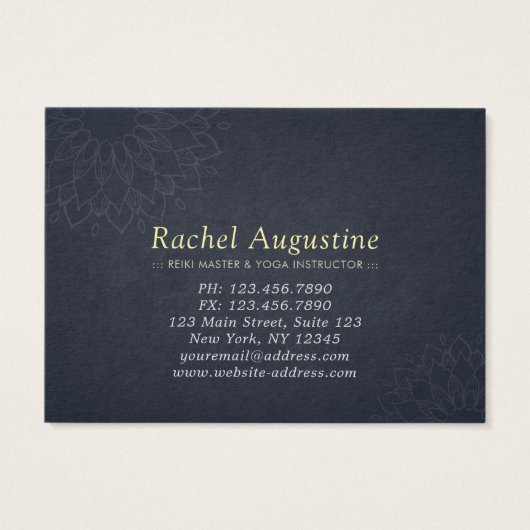 YOGA Studioギフト証明書金ゴールド曼荼羅花 (裏面)