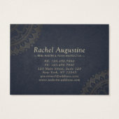 YOGA Studioギフト証明書青と金ゴールド曼荼羅 (裏面)