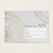 YOGA Studioギフト証明書青と金ゴールド曼荼羅 (正面)