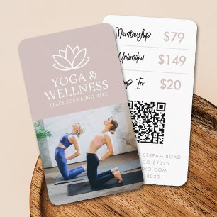 Yoga Studioプロモーション名刺QRコード 名刺