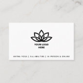 Yoga Studioロゴの追加ブラック文字名刺 名刺 (正面)