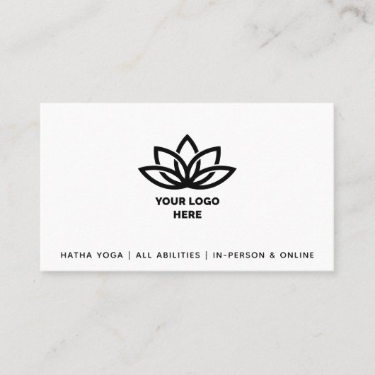 Yoga Studioロゴの追加ブラック文字名刺 名刺 (正面)