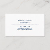 YOGA STUDIO用ブルーサンロゴモノグラムIII 名刺 (裏面)