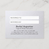 YOGA Studio瞑想インストラクター紹介ロータス 紹介カード (裏面)