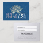 YOGA Studio瞑想インストラクター紹介ロータス 紹介カード (正面/裏面)