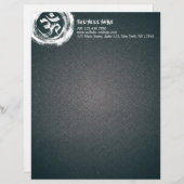YOGA Studio瞑想インストラクターOM & ZEN Symbols レターヘッド (正面/裏面)