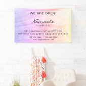 Yoga Studio Pinkを再オープンカスタマイズ可能 横断幕 (インサイチュ)