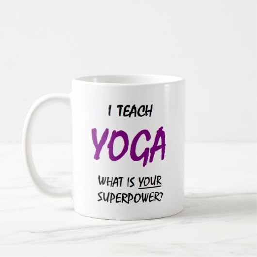 yoga teach コーヒーマグカップ (左)