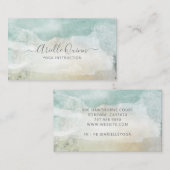 Yoga Terachert Serene Abstract Watercolor 名刺 (正面/裏面)