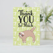 Yoga Thank you card for Sloth Lovers サンキューカード (スタンド正面)