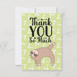 Yoga Thank you card for Sloth Lovers サンキューカード