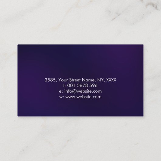 Yoga Tree of Life – 真珠の母 名刺 (裏面)