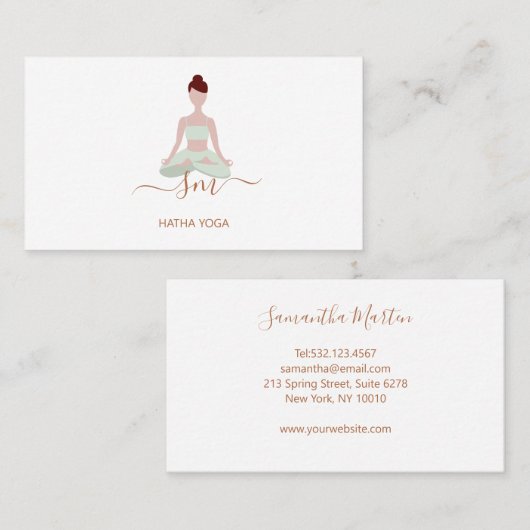 Yoga Visitenkarte 名刺 (正面/裏面)