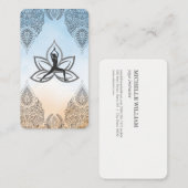 Yoga Warrior Pose | Mandala Pattern 名刺 (正面/裏面)