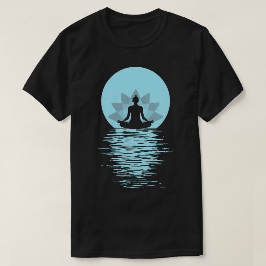 Yoga Yogi Yogini健康瞑想少女W Tシャツ (デザイン正面)