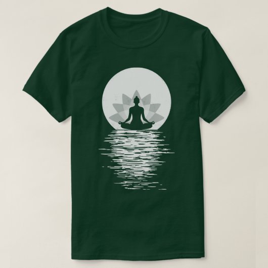Yoga Yogi Yogini健康瞑想少女W Tシャツ (デザイン正面)