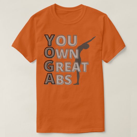 YOGA You Own 素晴らし Abs Tシャツ (デザイン正面)