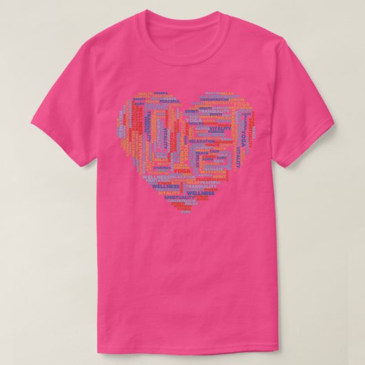 YogaHeartRelaxPhoneケースMugGift Tシャツ (デザイン正面)