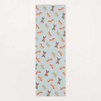 Yogamat met vrolijk dragonfly patroon.  ヨガマット