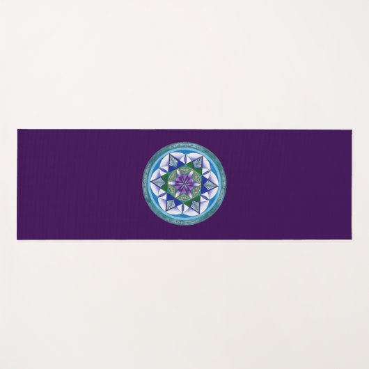 Yogamat with Sacred Geometry Mandala ヨガマット (正面(横))