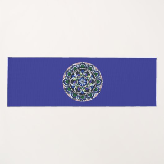 Yogamat with Sacred Geometry Mandala ヨガマット (正面(横))