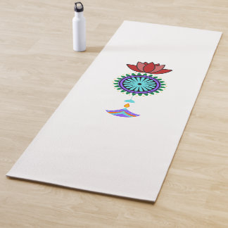 Yogamatte Anhänger spirituell mit Lotusblüte ヨガマット