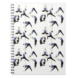 Yogaposen Notizbuch in Blau – für klare Gedanken & ノートブック