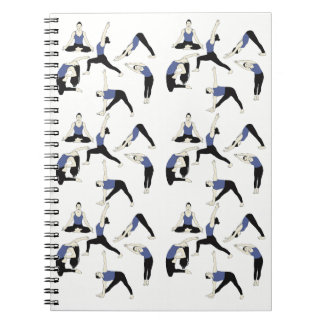 Yogaposen Notizbuch in Blau – für klare Gedanken & ノートブック