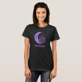 Yogi Purple Moon Phase Yoga Meditation Just Breath Tシャツ (正面フル)