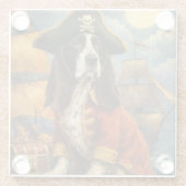 Yogi the Basset Hound Pirate ガラスコースター (裏面)