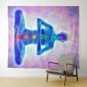 yogi,yoga,チャクラ系，エネルギー，カイ，オーラ，ヒーリ タペストリー (インサイチュ(横))