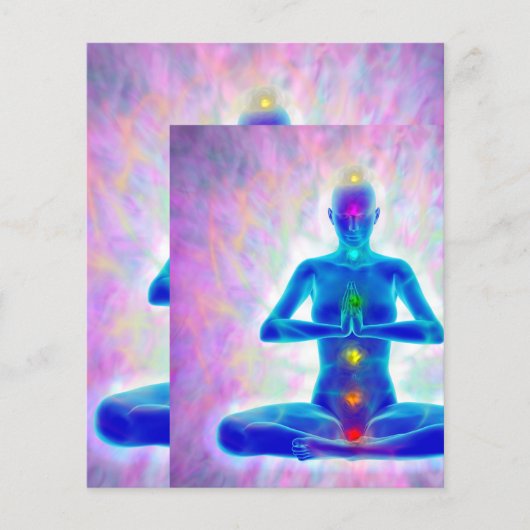 yogi,yoga,チャクラ系，エネルギー，カイ，オーラ，ヒーリ チラシ (正面)