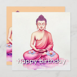 Yogini / Buddha Watercolor Birthday, Meditation カード