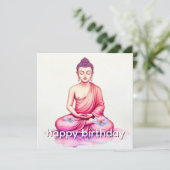 Yogini / Buddha Watercolor Birthday, Meditation カード (スタンド正面)