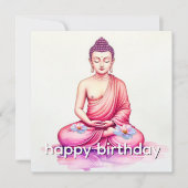 Yogini / Buddha Watercolor Birthday, Meditation カード (正面)