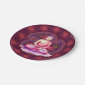 Yogini / Buddha Watercolor Plates, Floral / Yoga ペーパープレート (アングル)