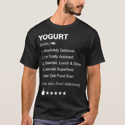 Yogurt Definition Meaning chef (male) provocative  Tシャツ (正面)