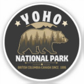 Yoho Bear Design for Nature Lovers – BC Wilderness シール (正面)
