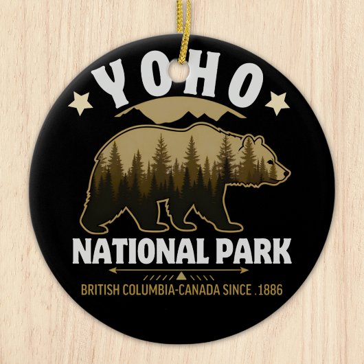 Yoho National Park Bear Design – British Columbia  セラミックオーナメント