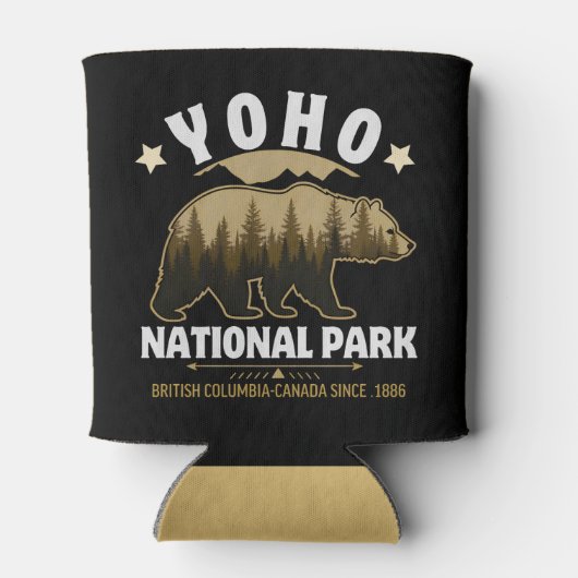 Yoho National Park Bear Design – British Columbia  缶クーラー (裏面)