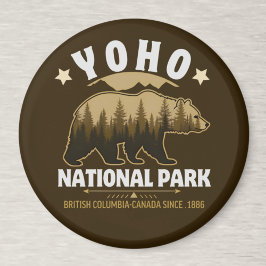 Yoho National Park Canada – Bear & Forest Landscap マグネット