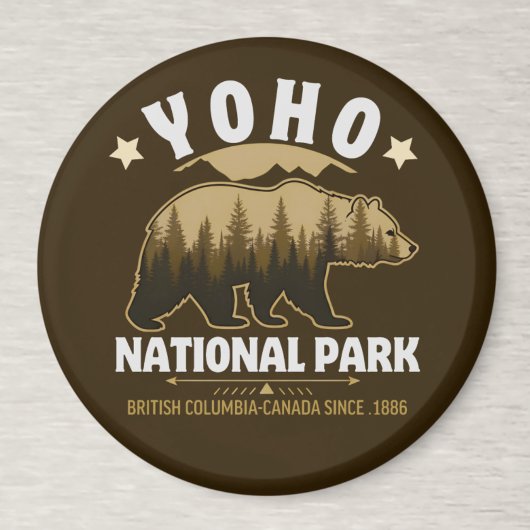 Yoho National Park Canada – Bear & Forest Landscap マグネット
