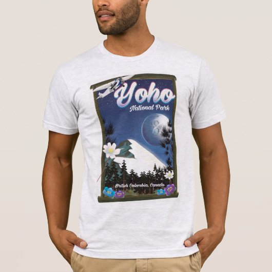 Yoho National Park Canada Vintage旅行ポスター Tシャツ (正面)