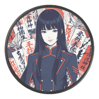 Yokai and protective talismans depicted in a Japan アイスホッケーパック