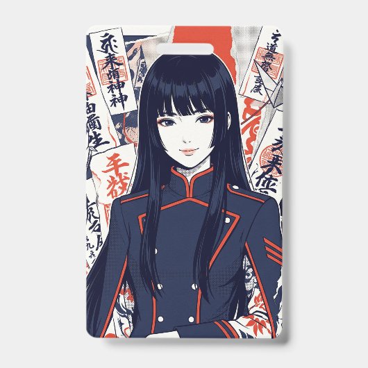 Yokai and protective talismans depicted in a Japan バッジ (正面)